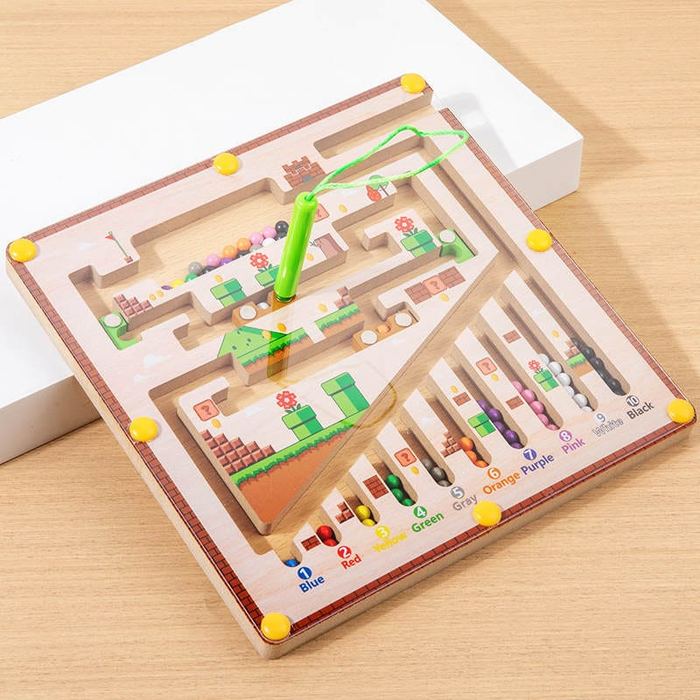 Magnetic Color & Number Maze Game
