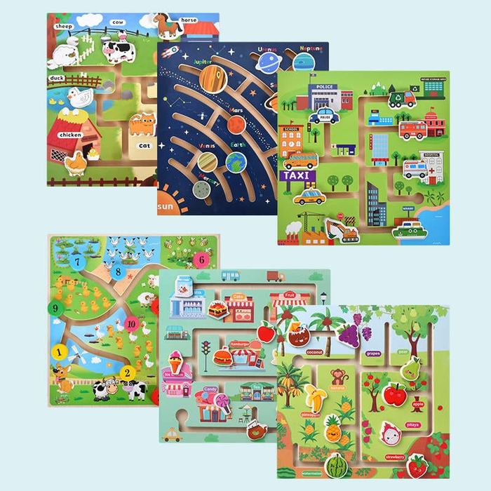 Sliding Track Maze Puzzle Board