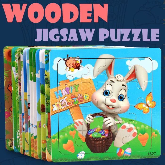 Wooden Jigsaw Puzzles (Set of 7)